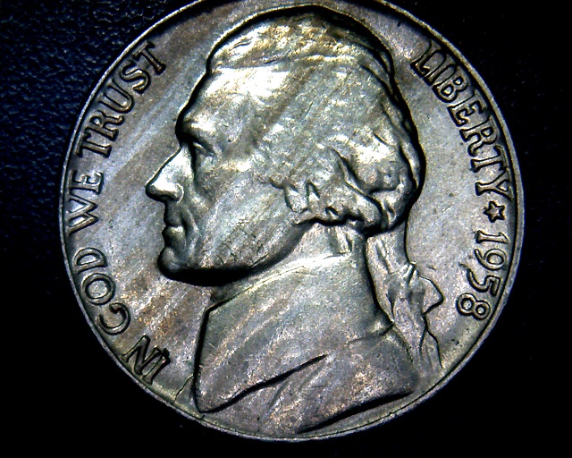 1958-Jefferson-Nickel-With-Some-Cool-Toning